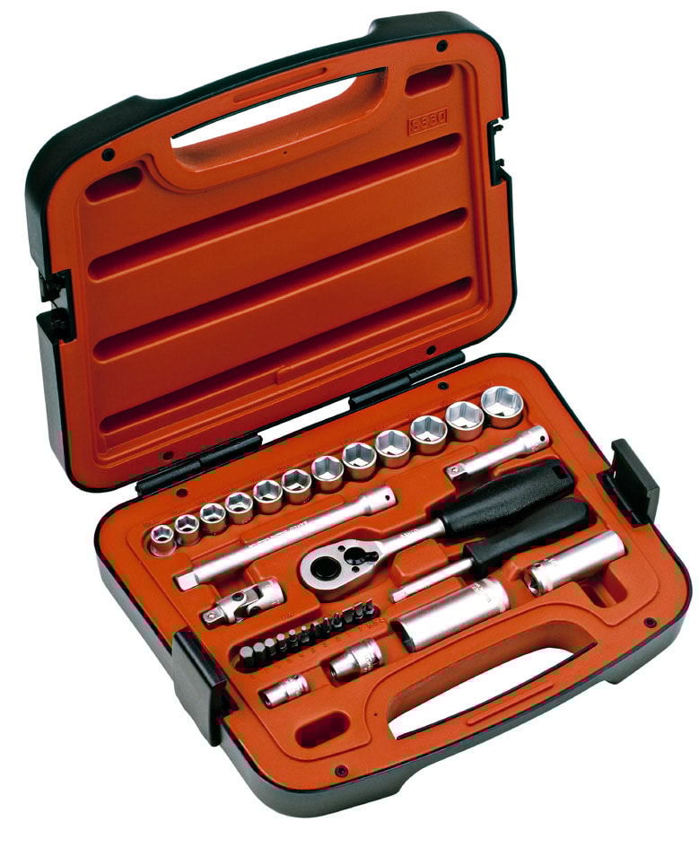 Bahco Hylsnyckelsats S330 3/8'', 1/4'' 34 delar, mekanikerset