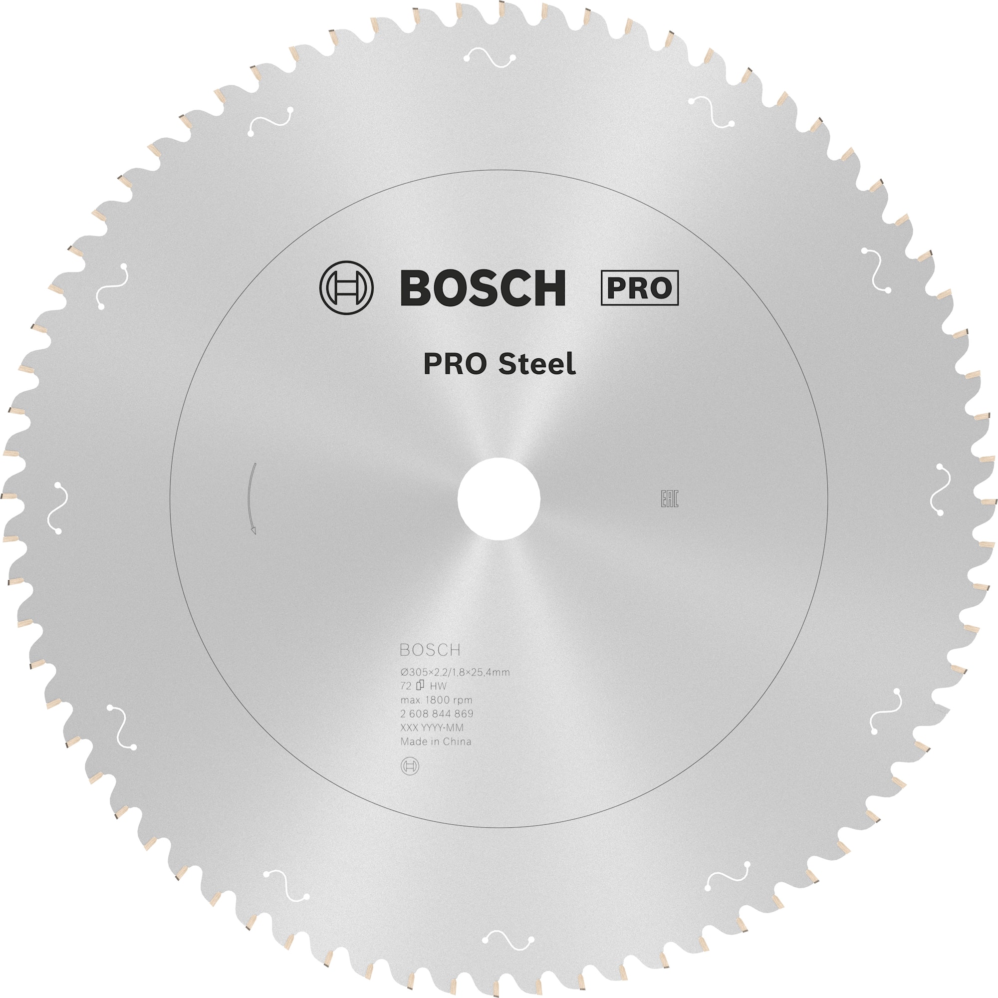 Bosch Cirkelsågklinga Pro Steel 305X25,4mm 72T