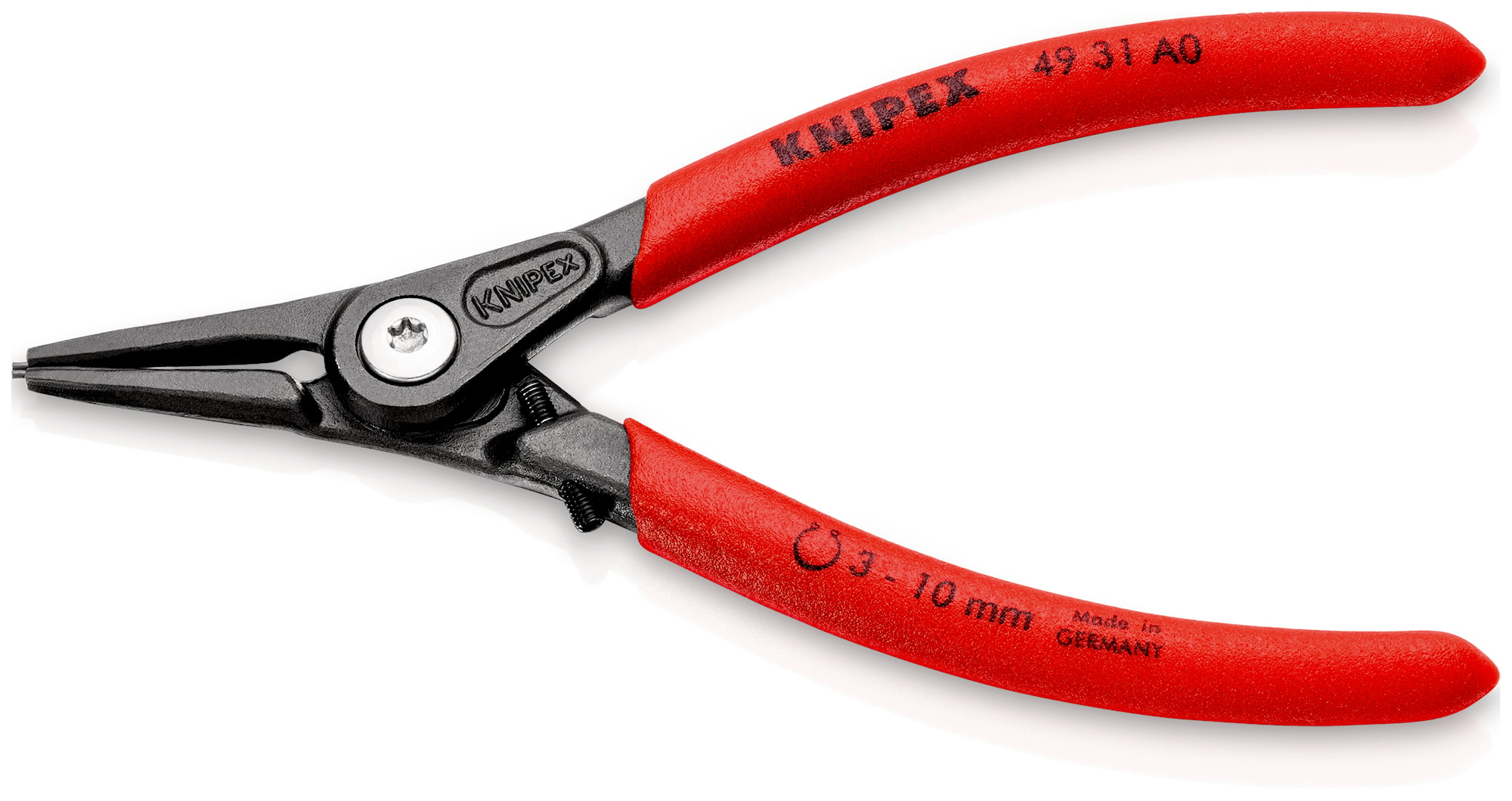 Knipex Låsringstång 4931A0 140mm 3-10mm, för ytterringar på axlar