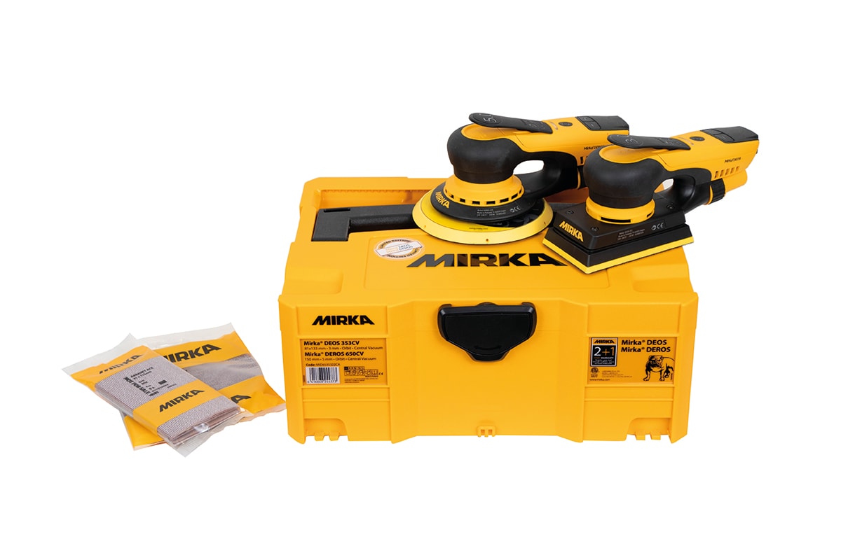 Mirka-sett DEROS 650CV + DEOS 353CV-koffert