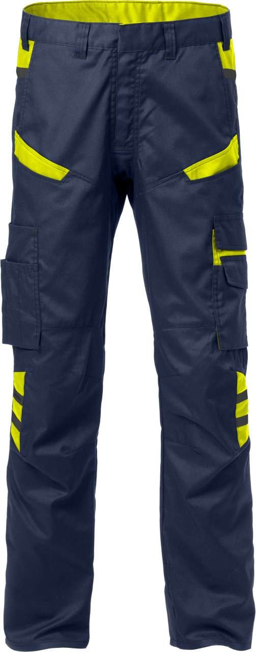 Fristads Bukser 2552 STFP Marineblå / Hi-Vis Gul C50