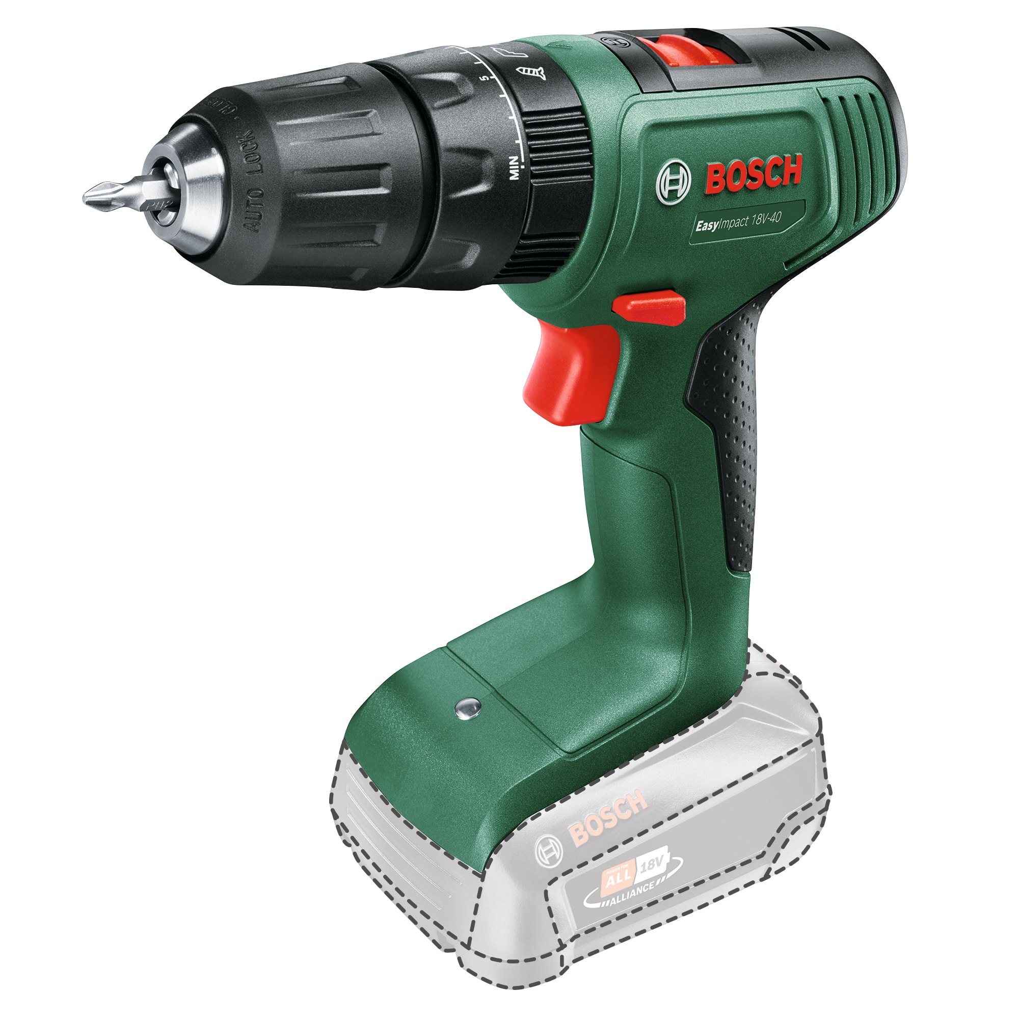 Bosch DIY Slagborrmaskin Easyimpact 18V-40 Case