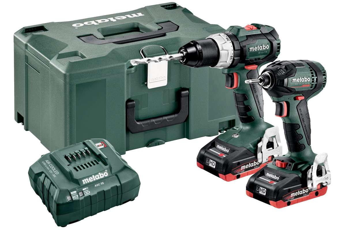 Metabo Verktygspaket Combo Set 2.1.12 18V BL LiHD SB 18 LT BL + SSD 18 LTX 200 BL SB 18 LT BL + SSD 18 LTX 200 BL + 2x4Ah LiHD + Laddare ASC 55