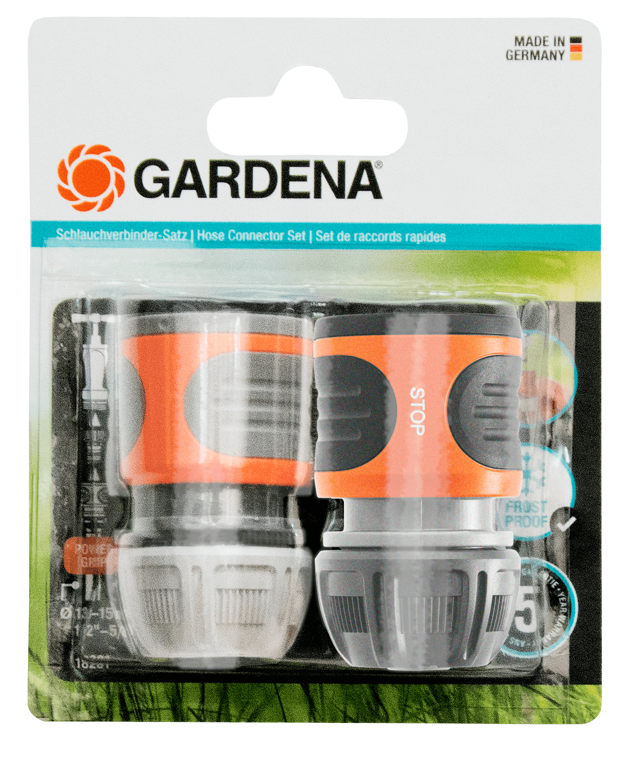 Gardena Slangkopplingssats 13 mm (1/2") – 15 mm (5/8")