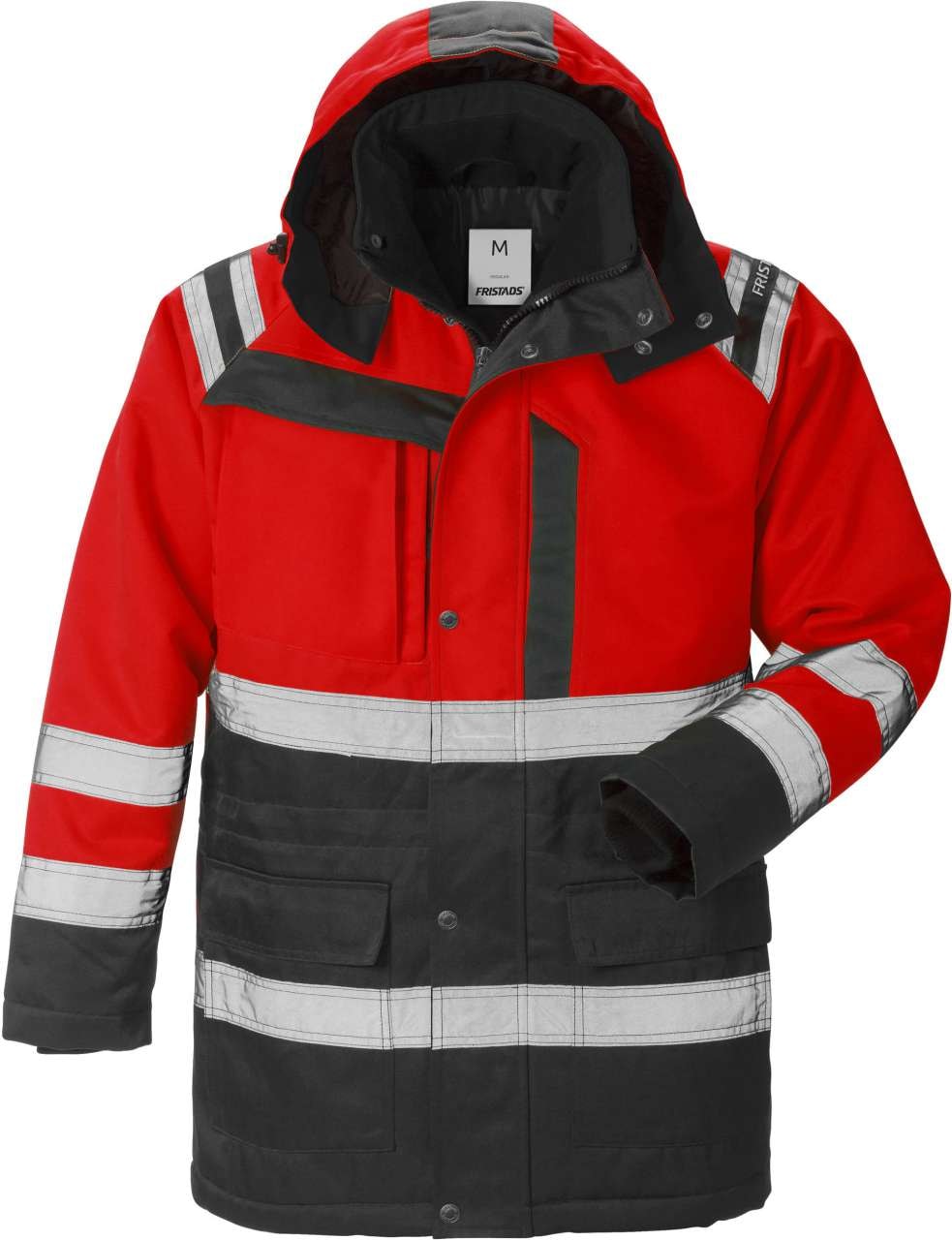 Fristads Vinterparkas 4042 PP, Klass 3 Varsel Röd/Svart 3XL