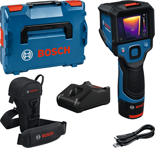 Bosch Värmekamera GTC 12V-450-13 med 1x2Ah batteri och laddare i L-BOXX