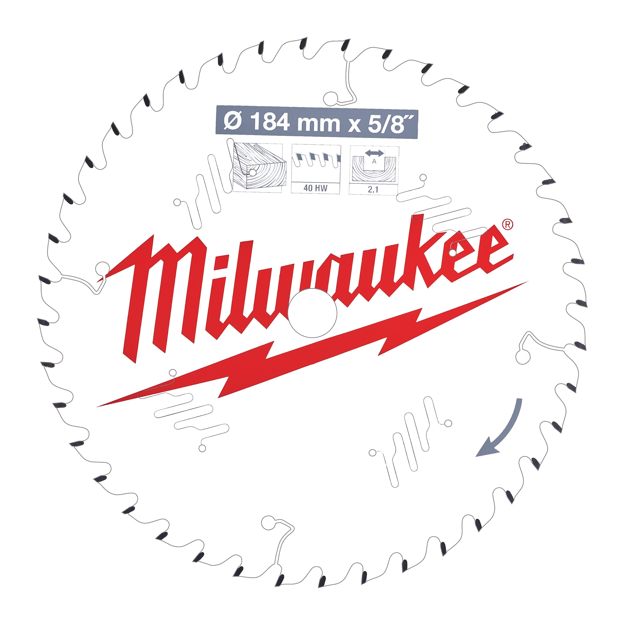 Milwaukee Cirkelsågklinga W184X5/8X2,1X40