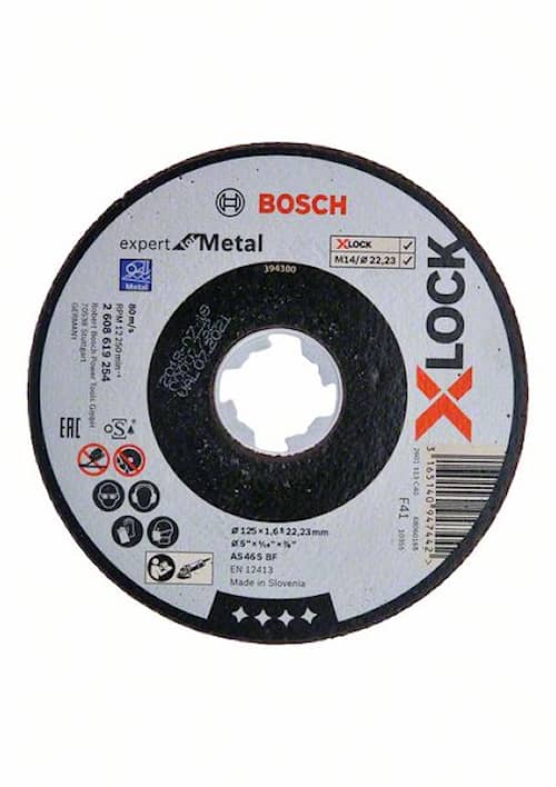 Bosch X-LOCK Expert for Metal, 115 x 1,6 x 22,23, rett skjæring