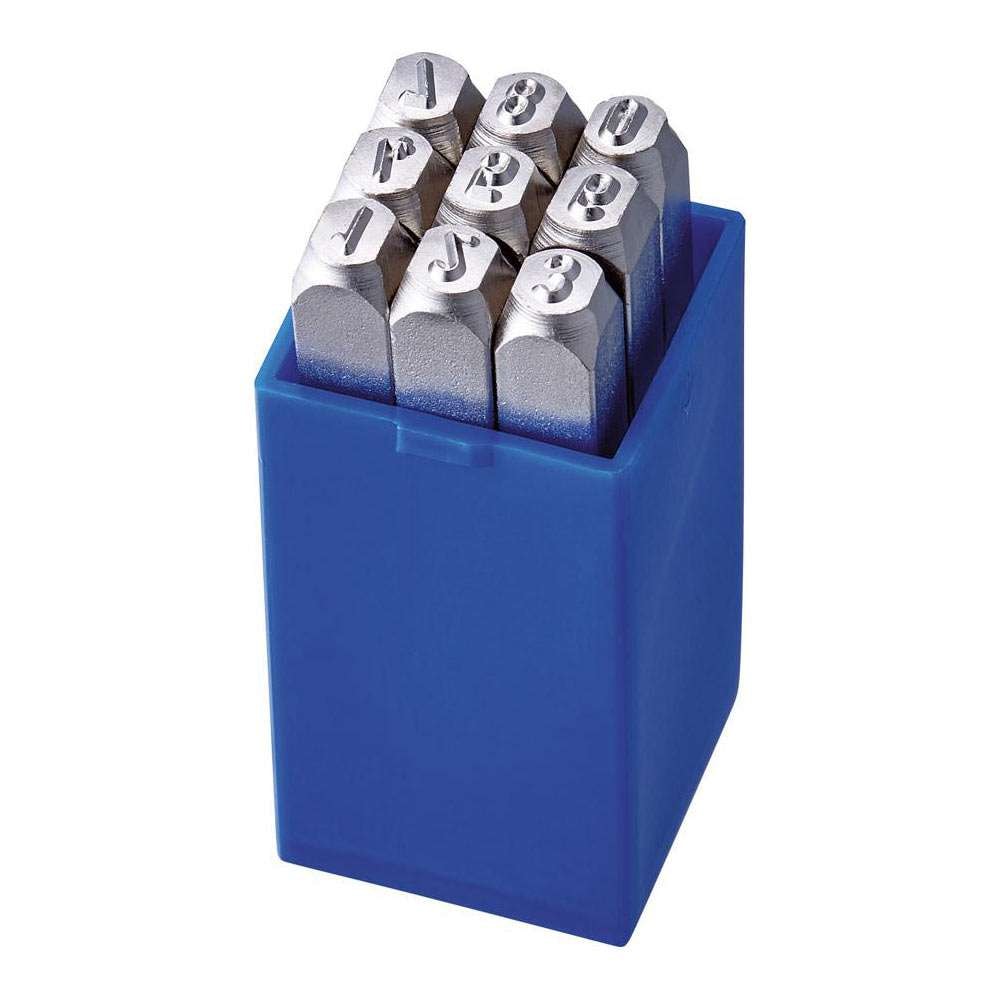 Turnus Sifferstämplar 0-9, DIN 7353, 1200 N/mm2