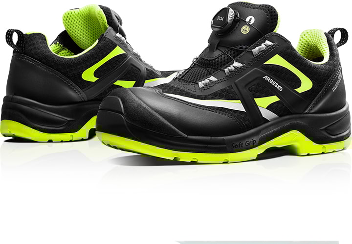 Arbesko 939 Svart/Lime Skyddssko