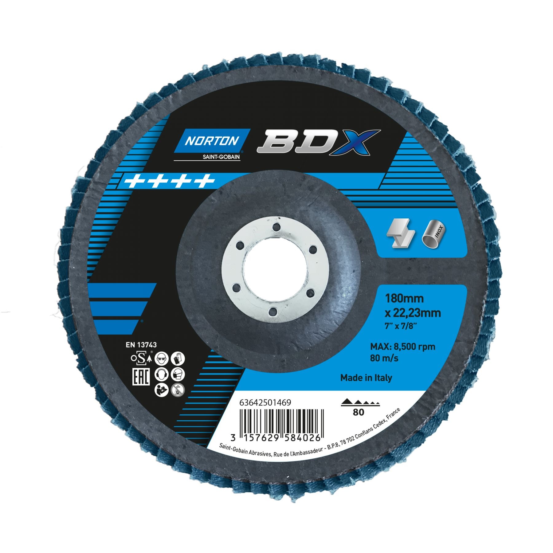 Norton Lamellrondell BDX 180x22,23mm, konisk