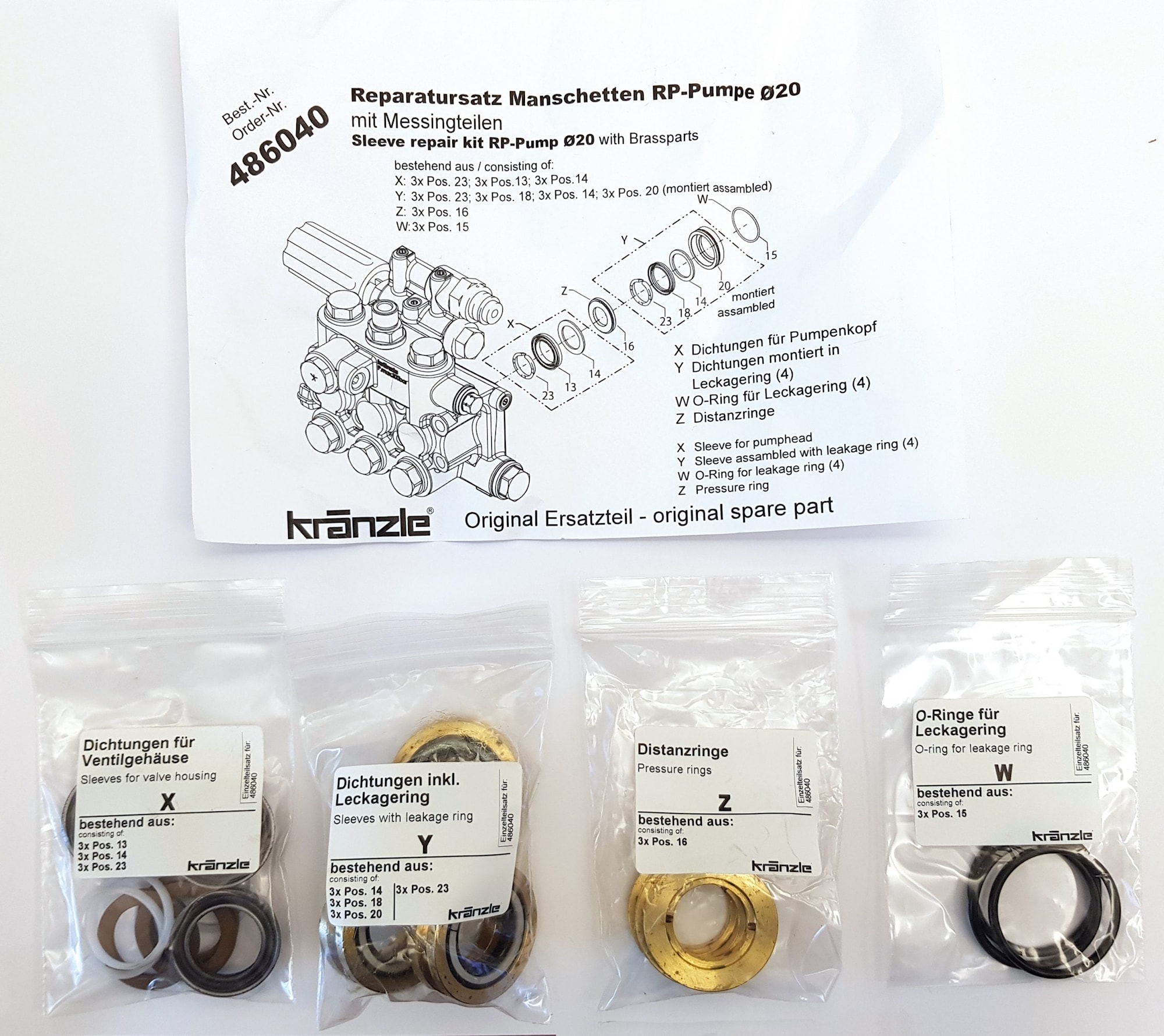 Kränzle Krz Manschettsats Aq Pump Rp
