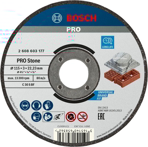 Bosch Kapskiva Sten 115X3mm Std