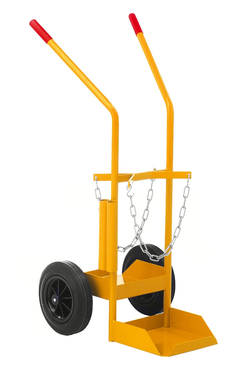 Kaasupullokärry KM145845, 530x1080x550 mm, 150 kg, keltainen