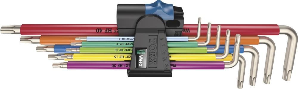 Wera Torx-avainsarja 3967/9 TX SXL Multicolour HF, T8–T40, ruostumaton