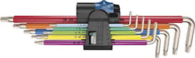 Wera Torxnyckelsats 3967/9 TX SXL Multicolour HF T8-T40, rostfri