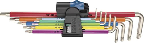 Wera Torxnyckelsats 3967/9 TX SXL Multicolour HF T8-T40, rostfri