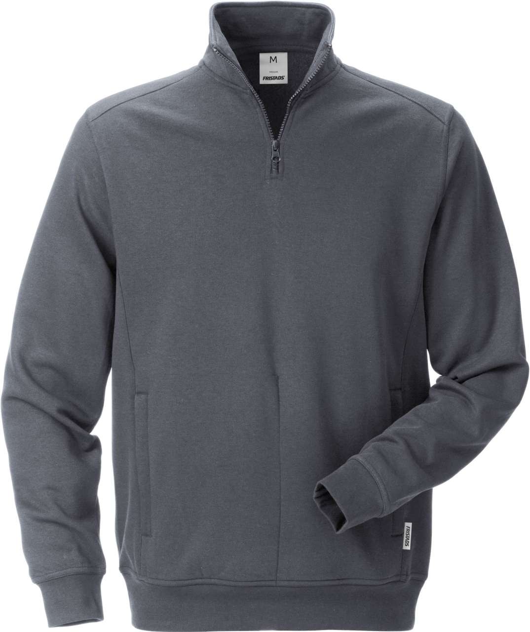Fristads Sweatshirt med kort dragkedja 7607 SM Mörkgrå 4XL
