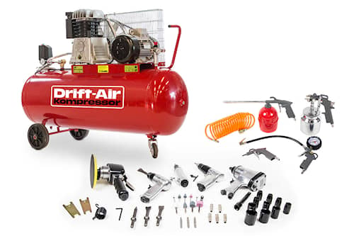 Drift-Air Kompressor 5,5 hk 200 l 495 l/min 400 V med Maskiner, verktyg och tillbehör
