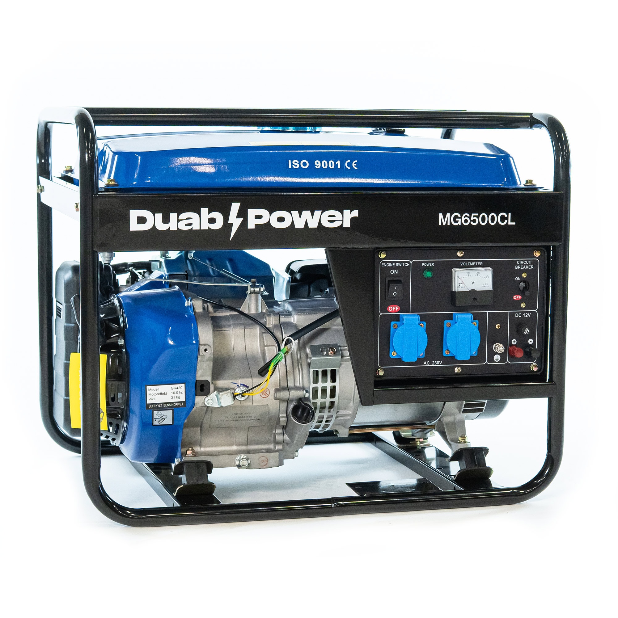 Duab-Power Elverk MG6500CL 1-fas bensin