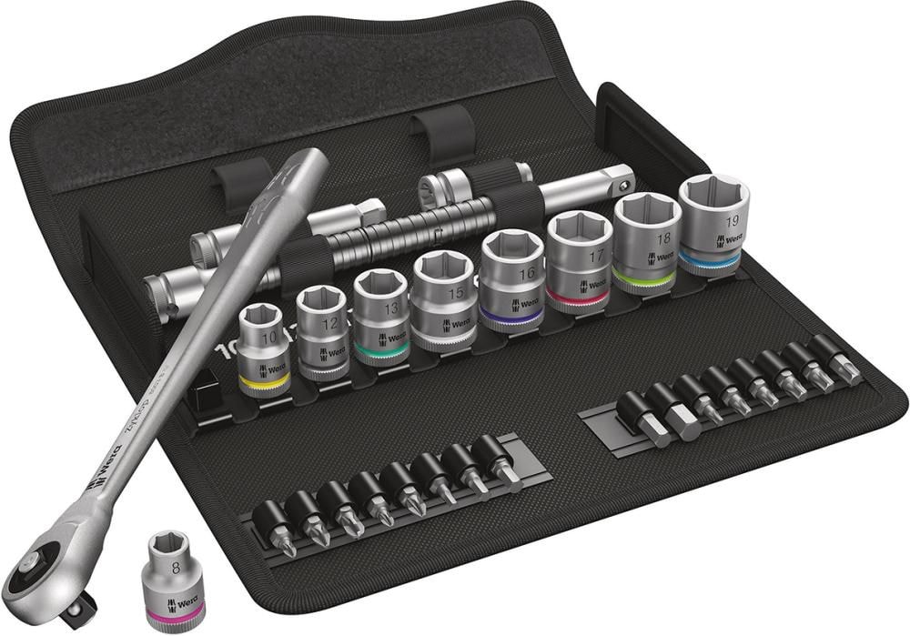 Wera Stikknøkkelsett 3/8 Zyklop Metal Push 29 deler