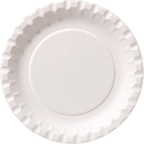 Duab Engångstallrik papper vit 22cm 400-pack