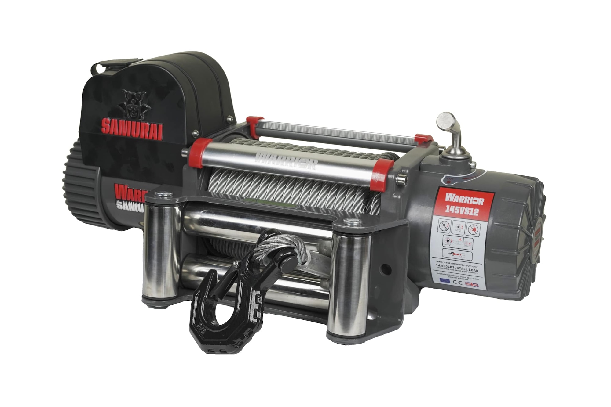Warrior Winches Vinsj Samurai 14500 lb Premium, 24V stålvaier