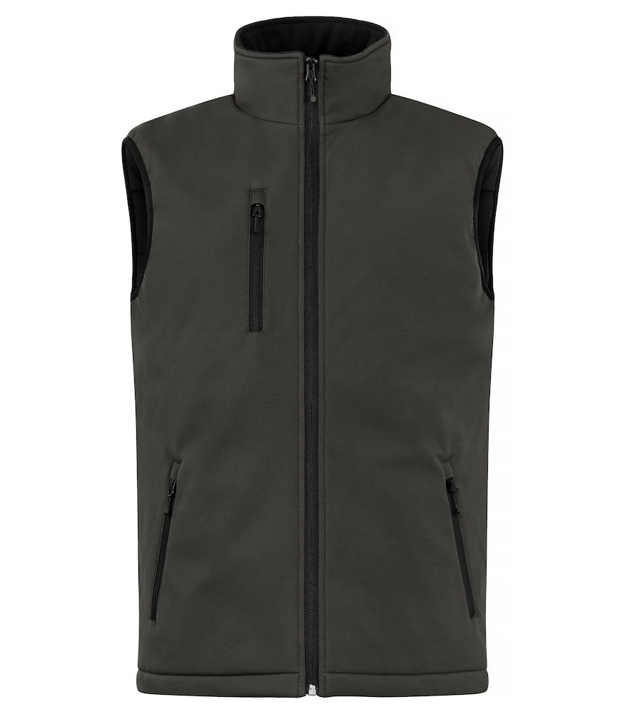 Clique Padded Softshell Vest Tummanharmaa Miehet M -