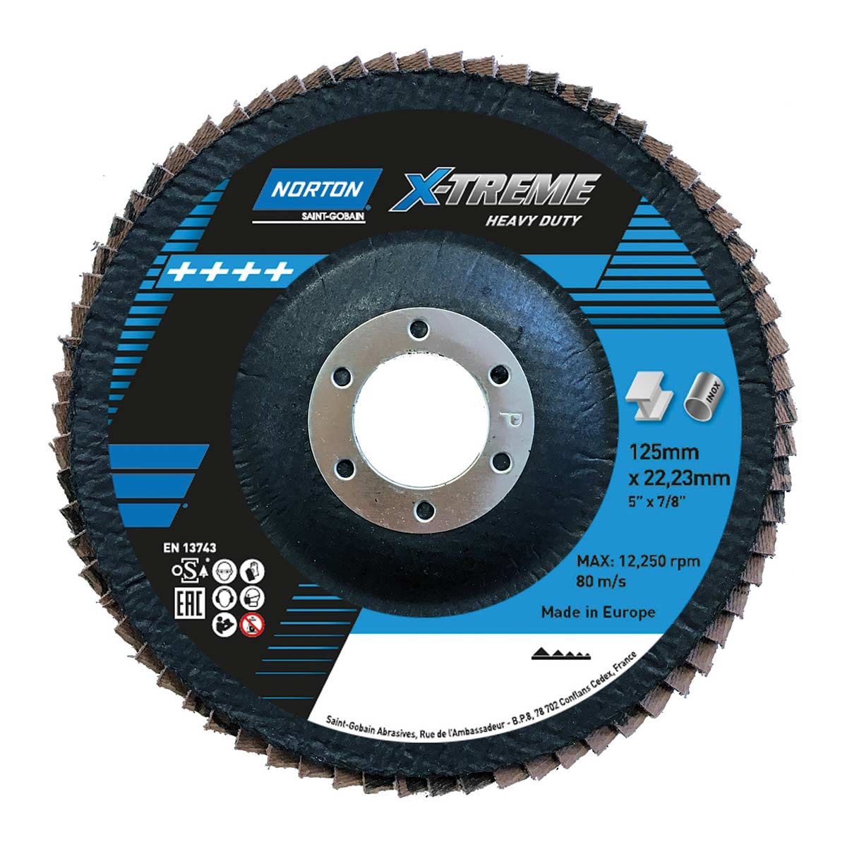 Norton Lamellrondell X-Treme Pink R928 125x22,23mm K120, konisk
