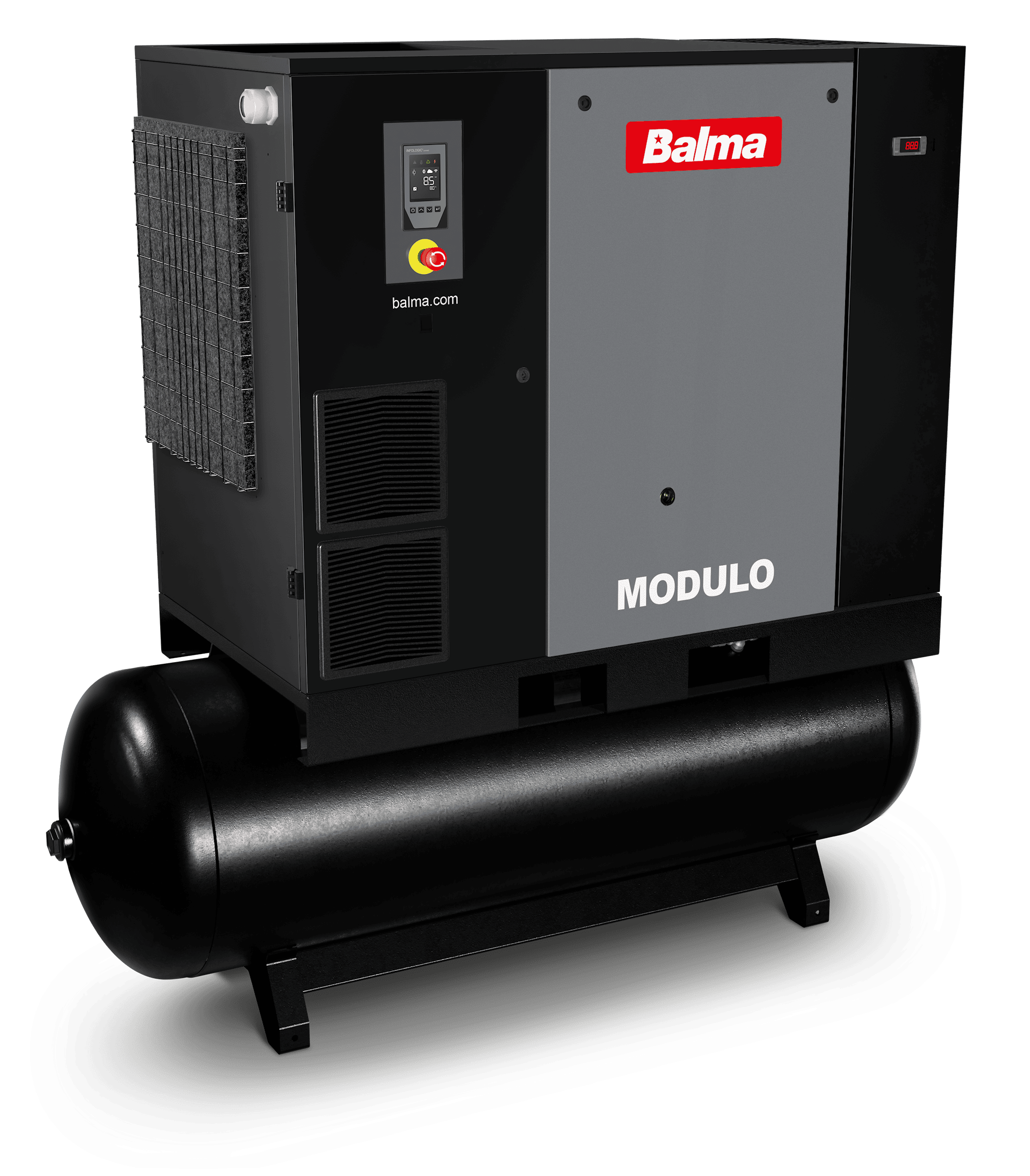 Balma Skruvkompressor Modulo XPM.IE 15kW 10 bar 500 l med inverter och kyltork