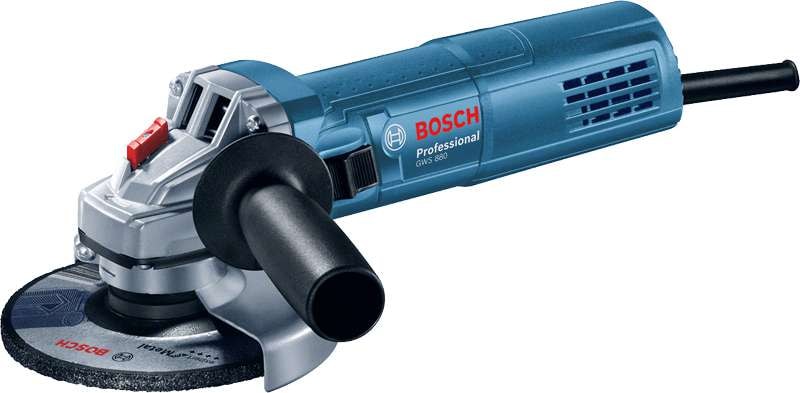 Bosch Vinkelsliper GWS 880 Professional i transportkoffert med flens