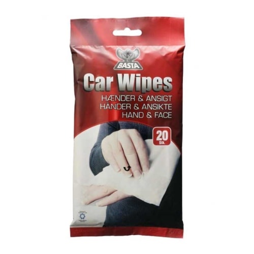 Basta Car Wipes hænder og ansigt 20 stk.