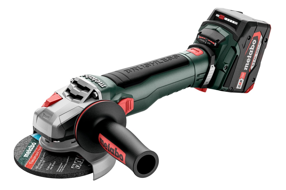 Metabo Vinkelslip WB 18 LT BL 11-125 Quick med 2x5,2Ah batterier & laddare
