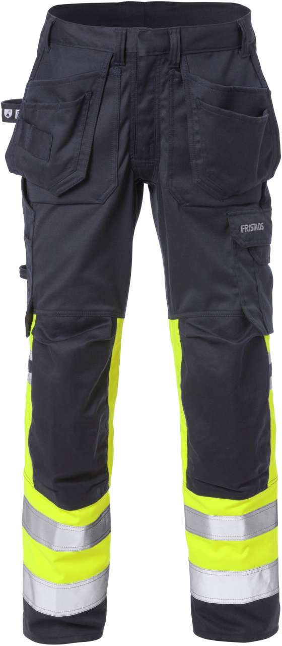 Fristads Stretchbyxa flamskyddad Dam 2171 ATHF Klass 1 Varselgul/Marinblå 38