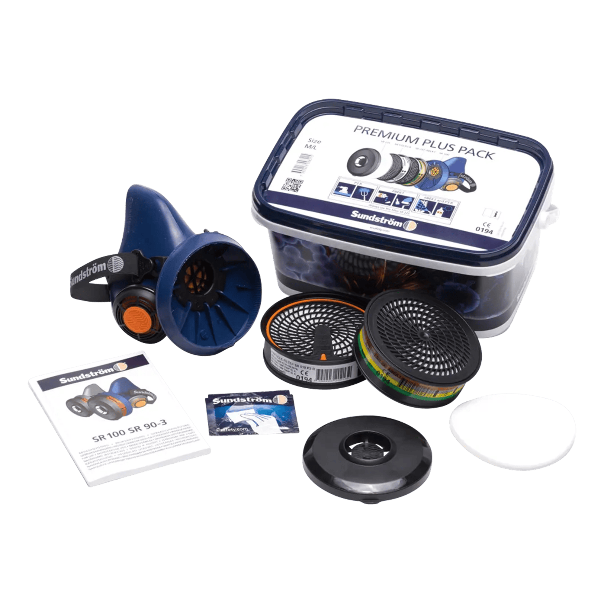 Sundström Premium Plus -puolimaskipakkaus, M/L