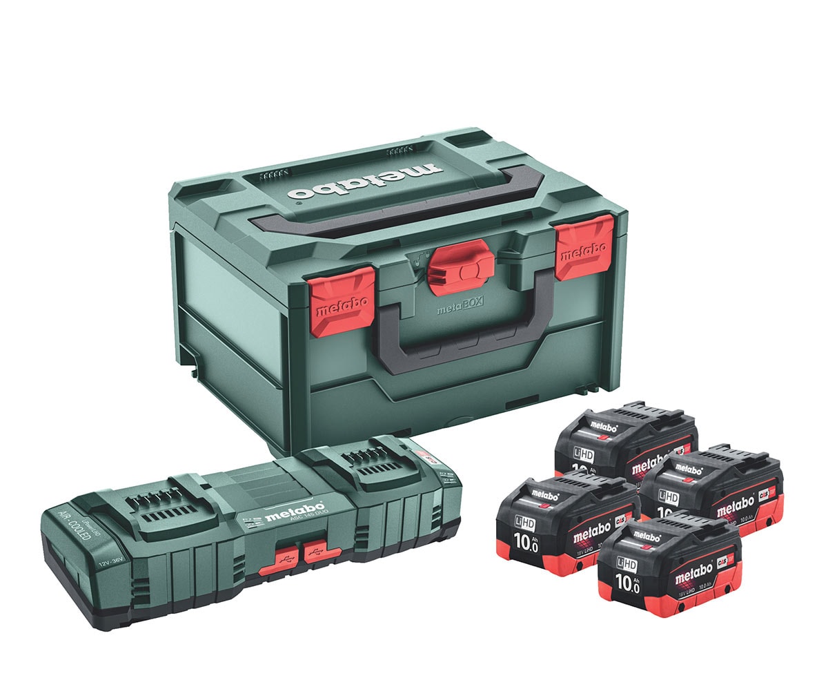 Metabo Batteripaket 18V 4x10,0Ah med laddare ASC 145 DUO