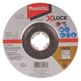 Makita Navrondell för metall 125x6,0x22,23mm X-Lock WA36N Inox Typ 27