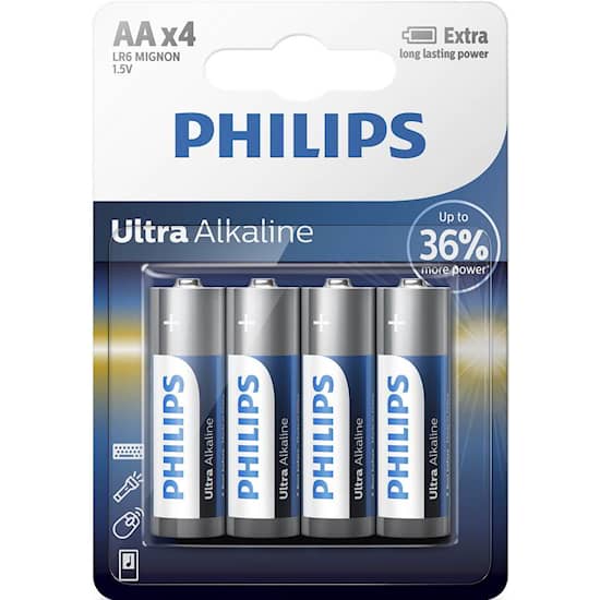 Philips Batteri Ultra AA/LR6 4-pakning