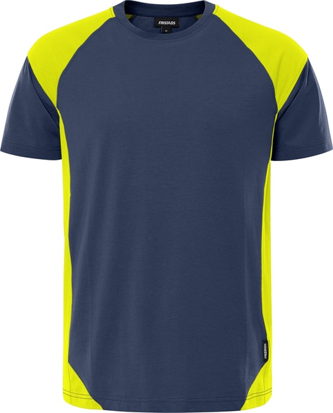 Fristads T-Shirt 7046 GTM Marinblå/Varsel Gul 2XL -
