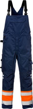 Fristads Huomioväri henkselihousut 1025 PLU, luokka 1, oranssi / tumman sininen, D108