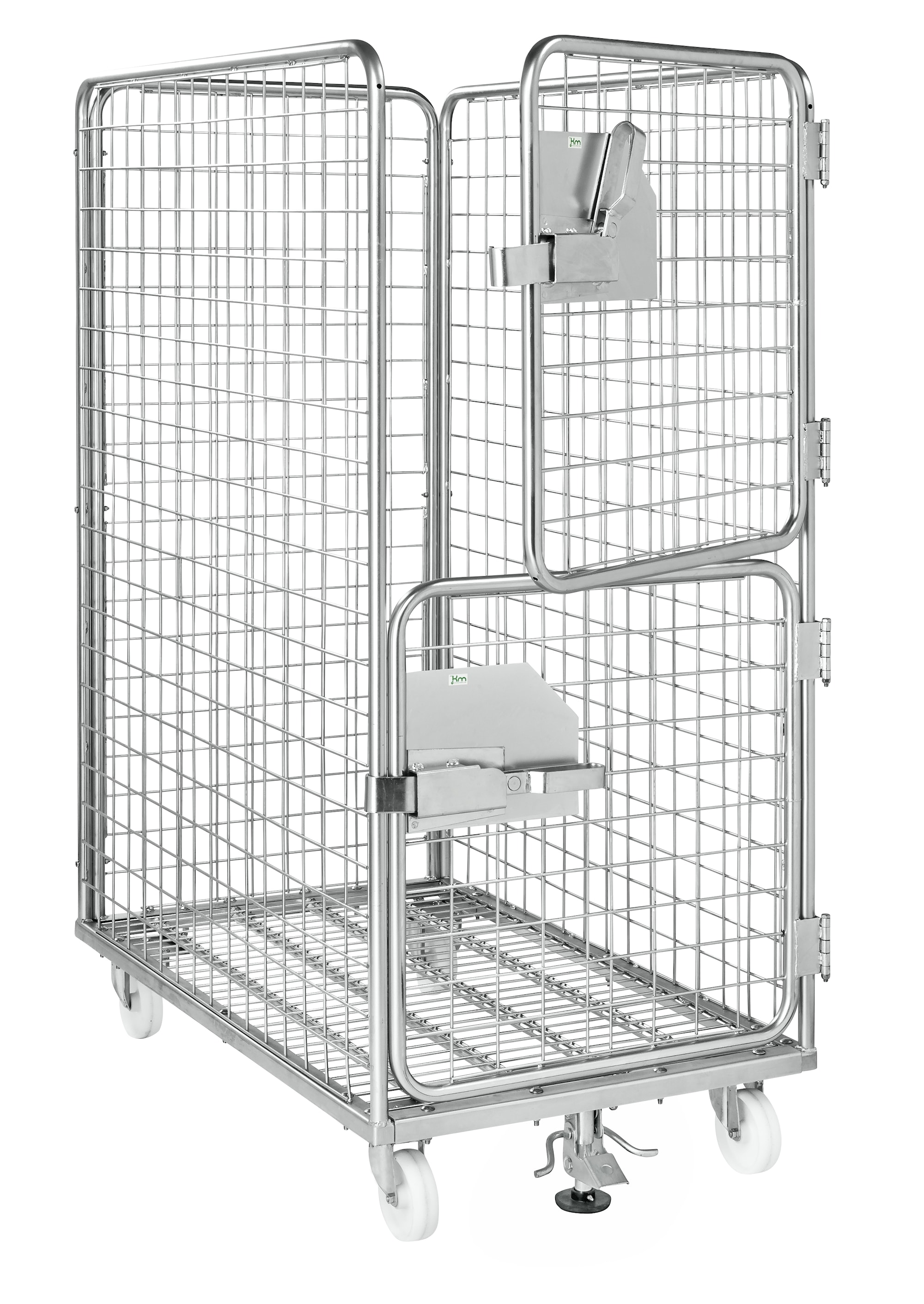 Rullakontti KM80-S, 4 sivua, 1200x750x1695 mm, 800 kg, sähkösinkitty