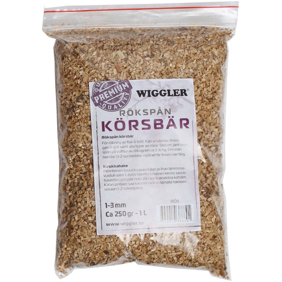 Wiggler Rökspån 250 g Körsbär