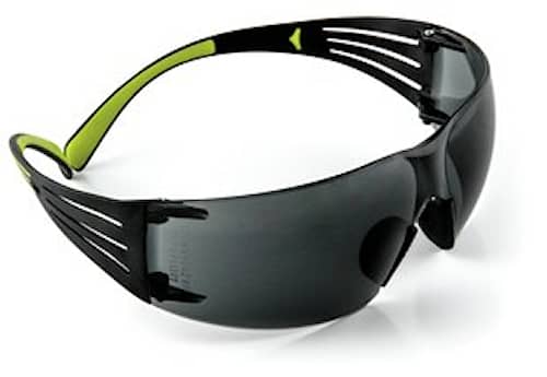3M™ SecureFit™ 400 beskyttelsesbriller, sort/grønt stel, anti-ridse/anti-dug, klar linse, SF401AS/AF-EU, karton med 20 stk.