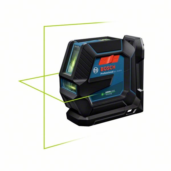 Bosch Linjelaser GLL 2-15 G Professional med 4 x batterier (AA), stativ