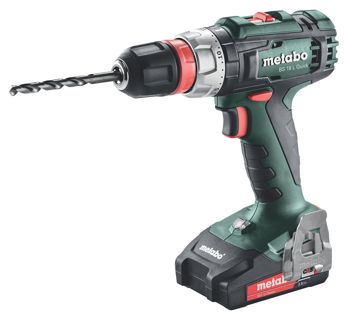 Metabo Borrskruvdragare BS 18 L Quick 18V med 2st 2,0Ah batterier & laddare SC 30