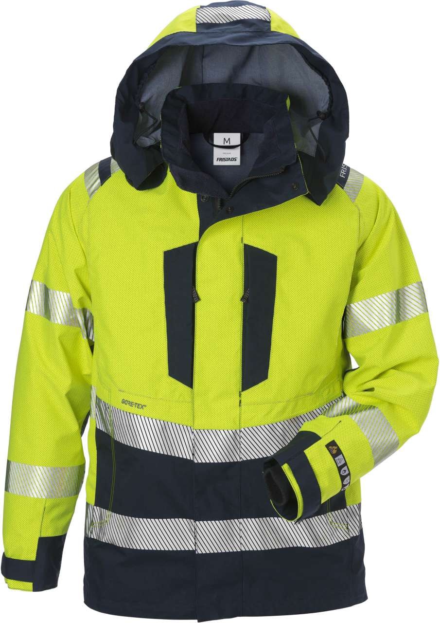 Fristads Jacka GORE-TEX Flamestat 4095 GXE, Klass 3 Varsel Gul/Marinblå 2XL