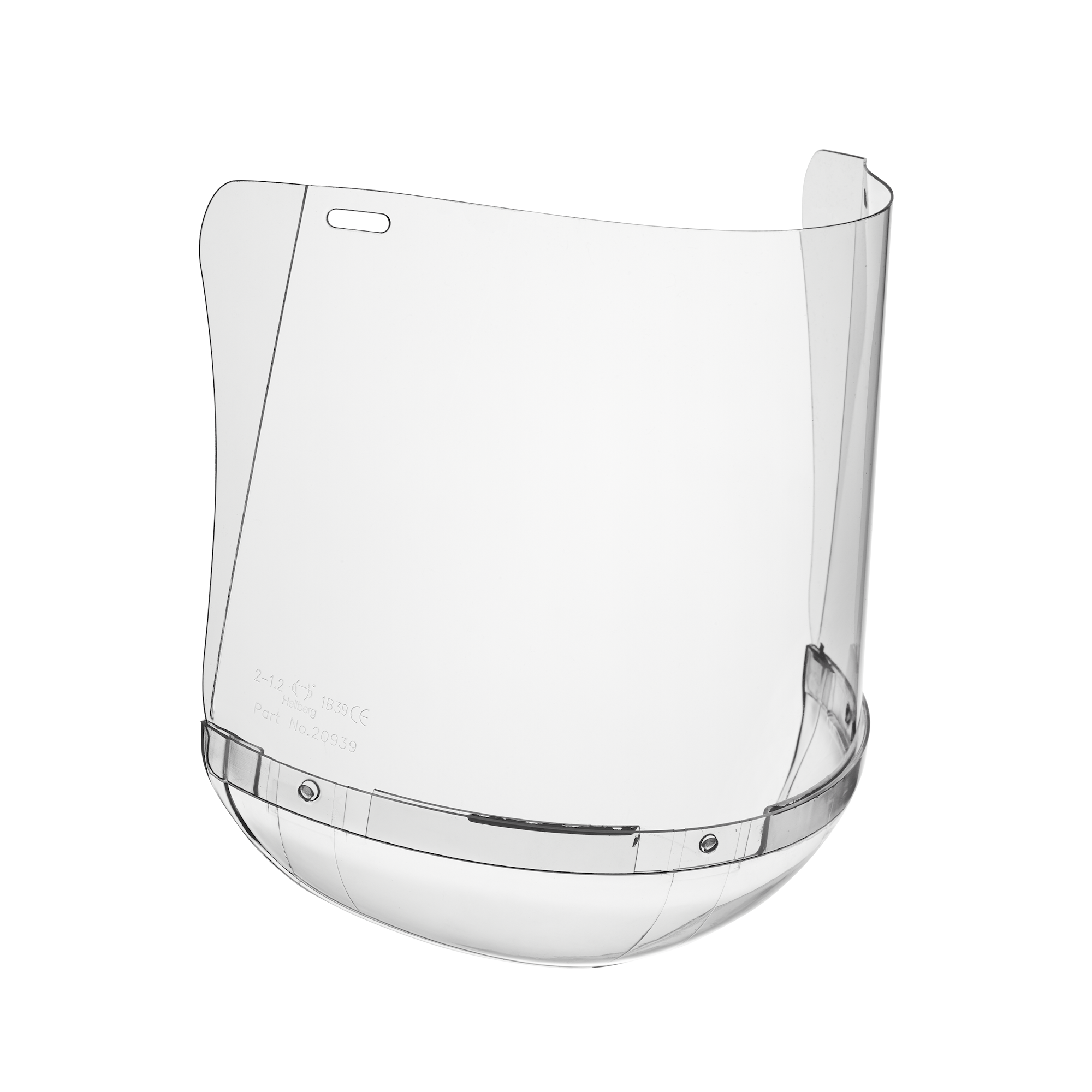 Hellberg visir og hakebeskyttelse i polykarbonat