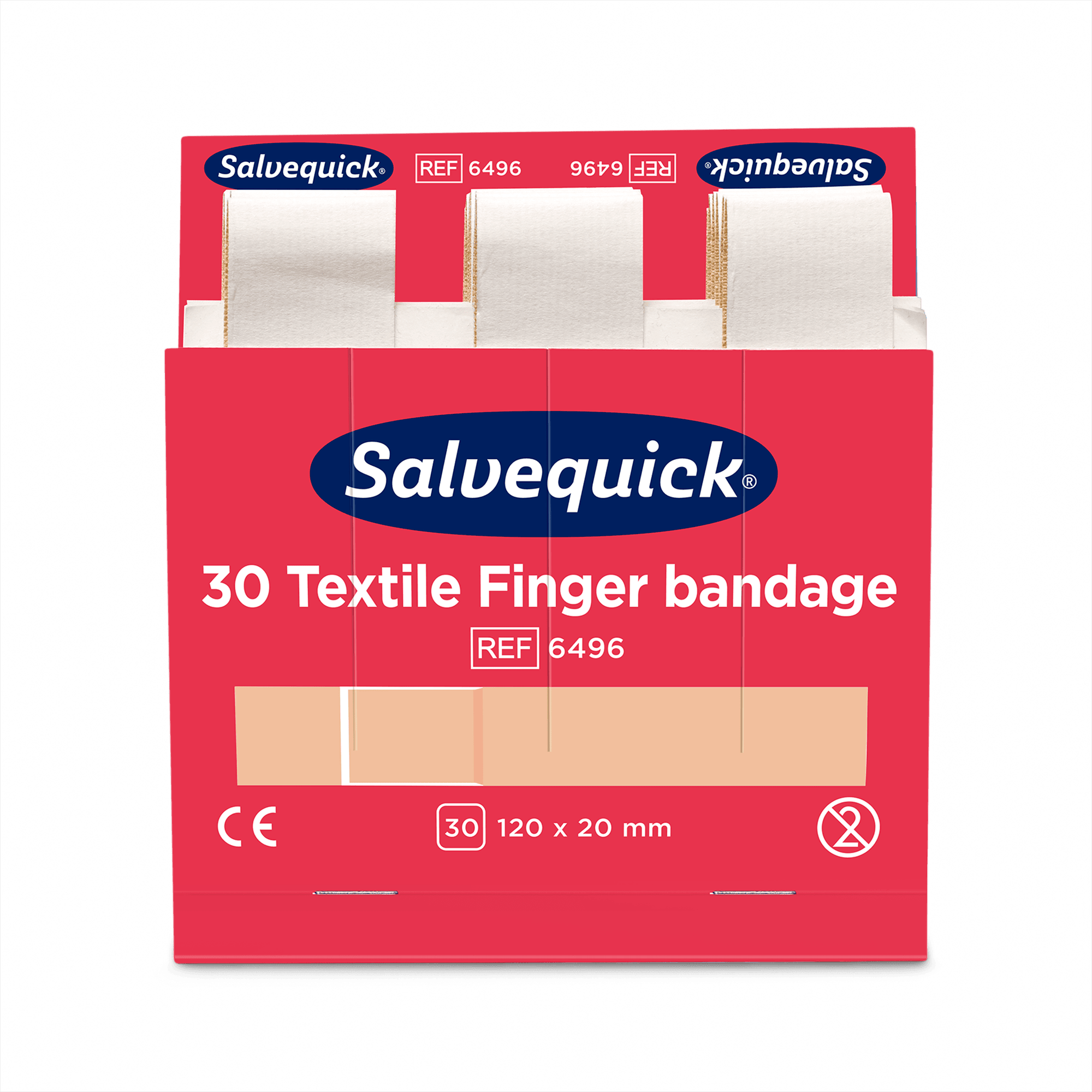 Cederroth Salvequick Refill Extra Långa Textilplåster 6-pack (30 st/refill)