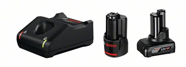 Bosch Aloituspaketti 1 x GBA 12V 2.0Ah + 1 x GBA 12V 4.0Ah + GAL 12V-40 Professional kartonkirasiassa, sis. tarvikkeen