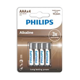 Philips Batteri Alkaline AAA/LR03 4-pack